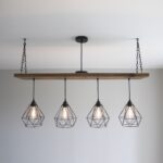 Solid Wood Beam Industrial Light Oak Style