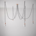 Copper Spider Pendant Light